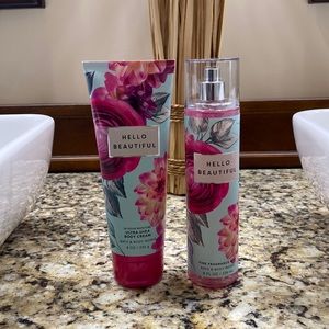Bath and Body Works Hello Beautiful Body Cream and Mist